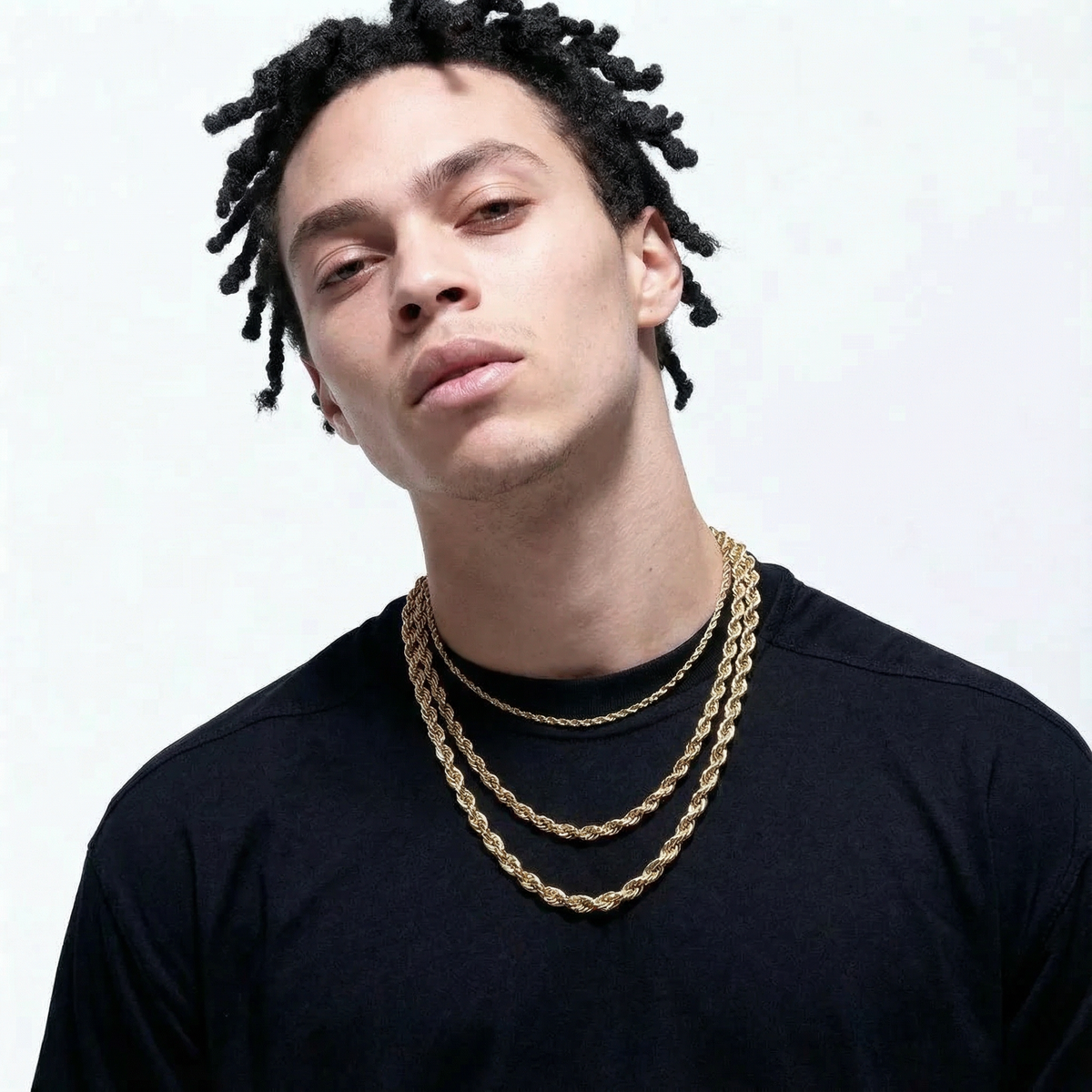 18K Gold Twisted Rope Chain - 3-8mm