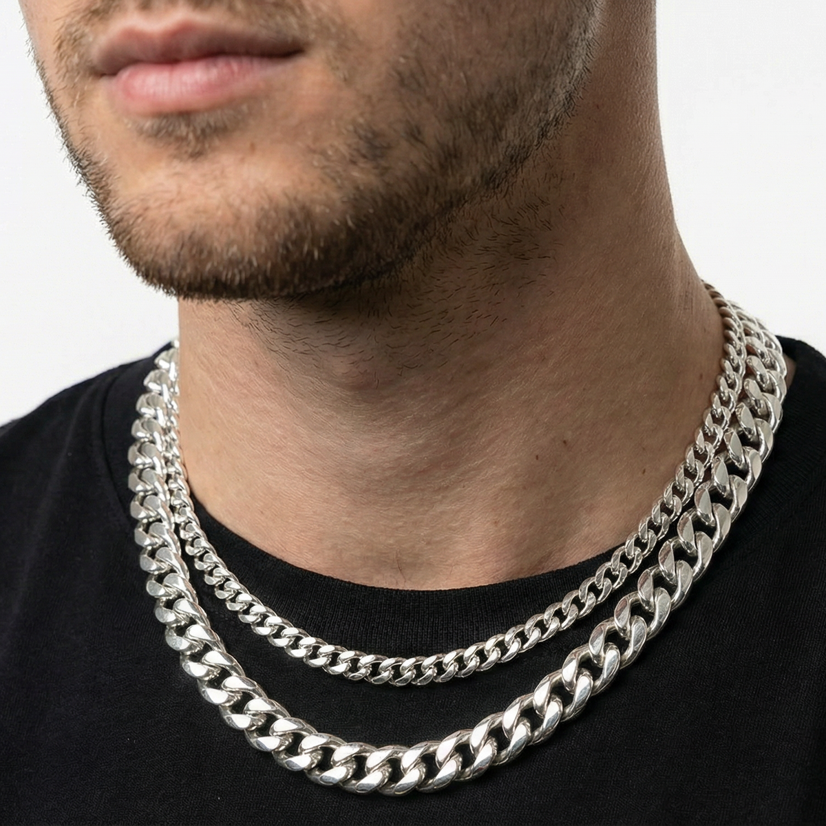 Silver Cuban Link Chain - 3-8mm