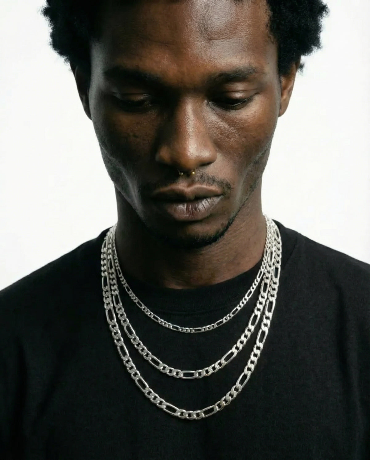 Silver Figaro Chain - 3-8mm