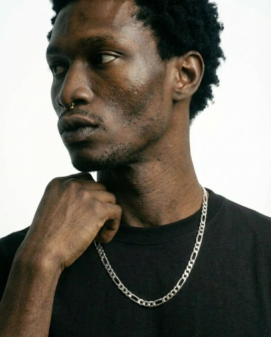 Silver Figaro Chain - 3-8mm