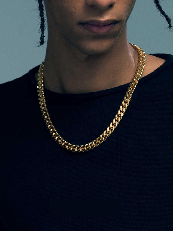 18K Gold Cuban Link Chain - 3-12mm