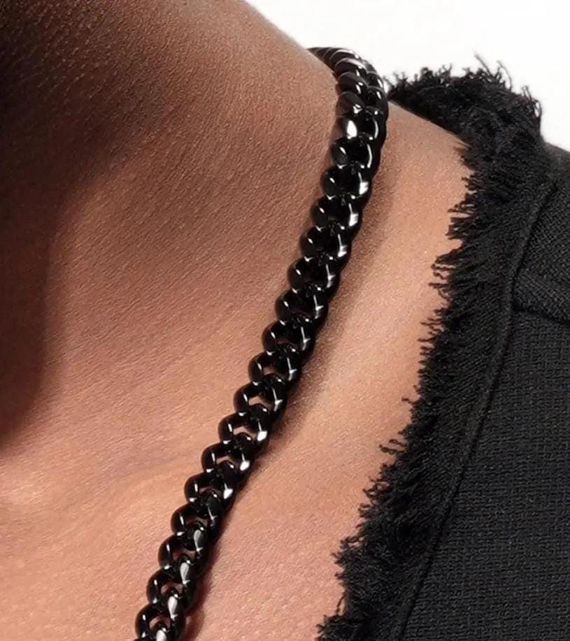 Black Cuban Link - 3-8mm
