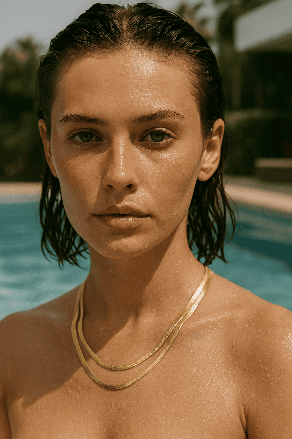 18k Gold Herringbone Necklace