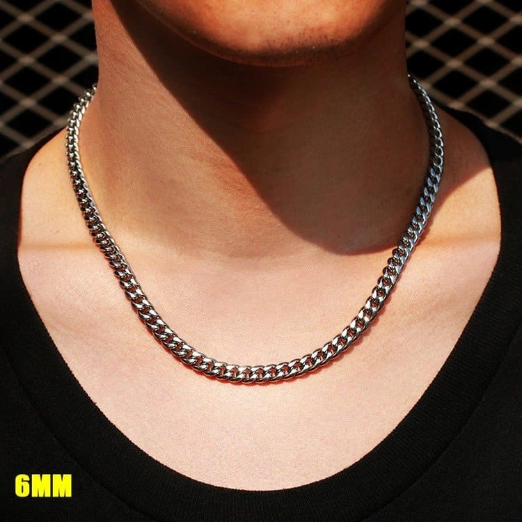Dark Titanium Steel Cuban Link Chain - 3mm/6mm/8mm