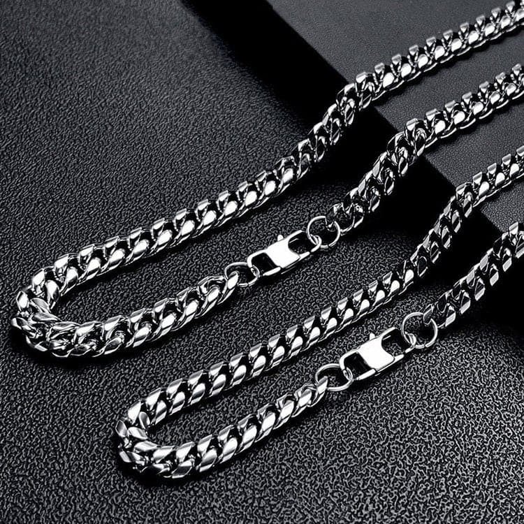 Dark Titanium Steel Cuban Link Chain - 3mm/6mm/8mm