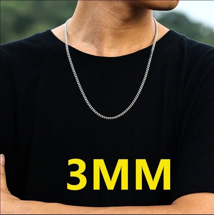Dark Titanium Steel Cuban Link Chain - 3mm/6mm/8mm