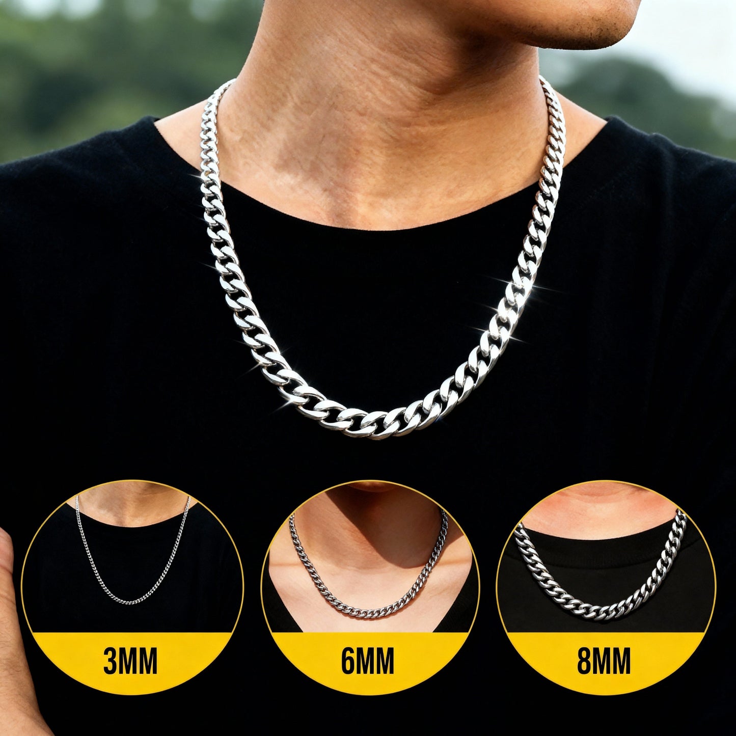 Cuban Link Chain - 3-8mm