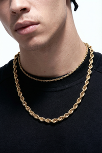 18K Gold Twisted Rope Chain - 3-8mm