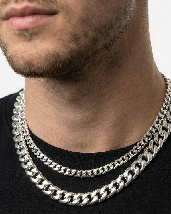 Silver Cuban Link Chain - 3-8mm