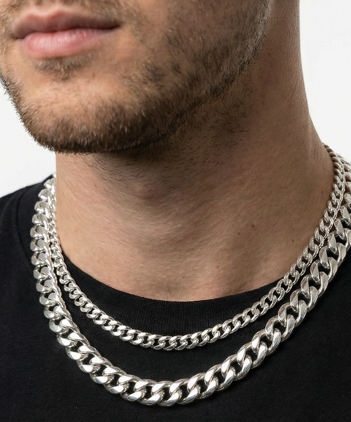 Silver Cuban Link Chain - 3-8mm