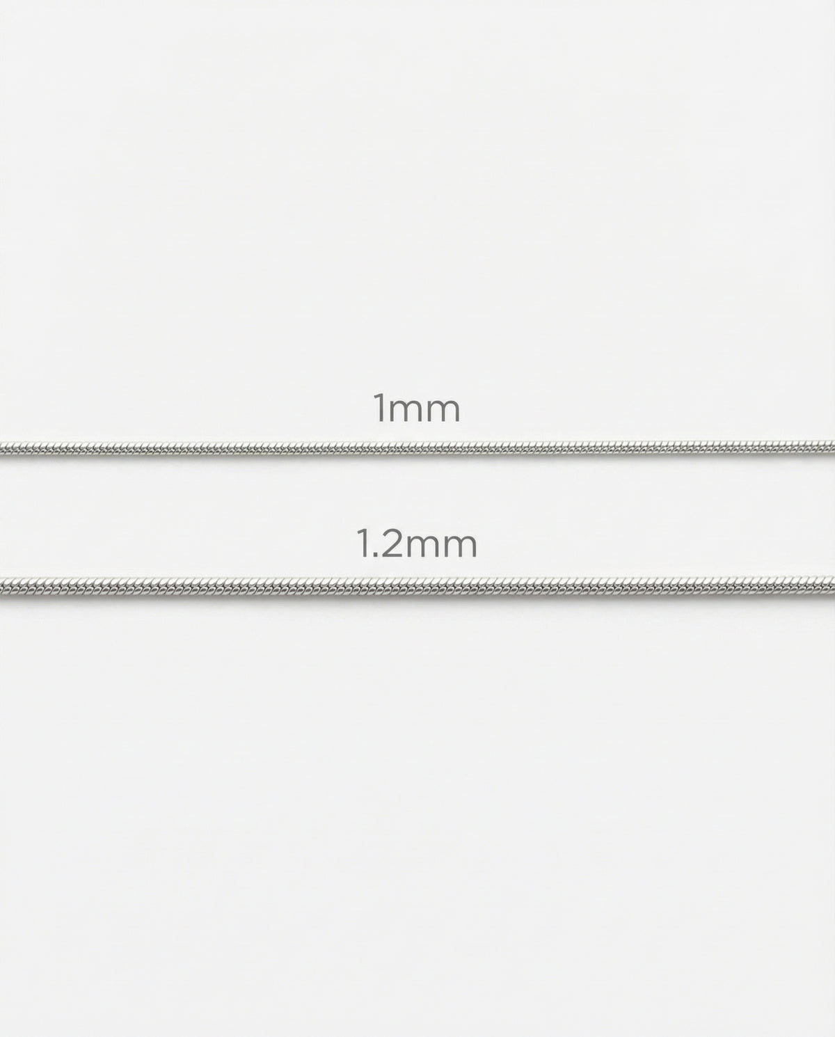 Ultra Thin Silver Snake Chain - 1-1.2mm