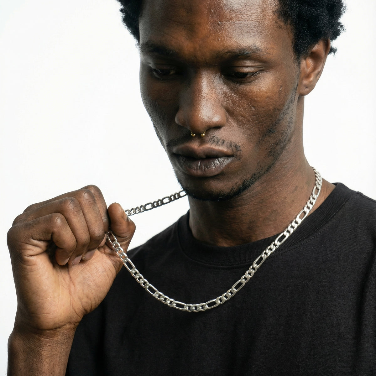 Silver Figaro Chain - 3-8mm