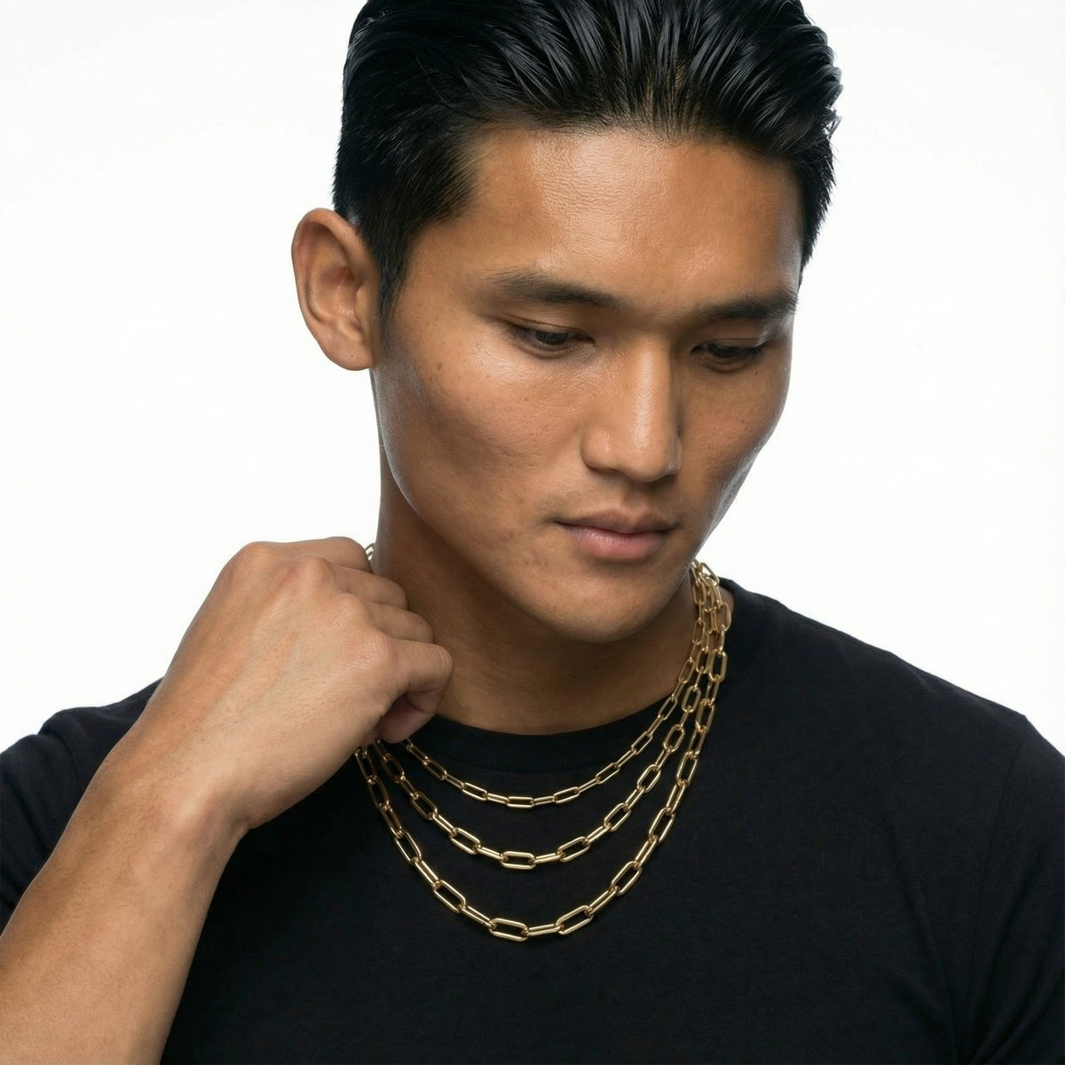 18K Gold Paperclip Chain - 3-8mm