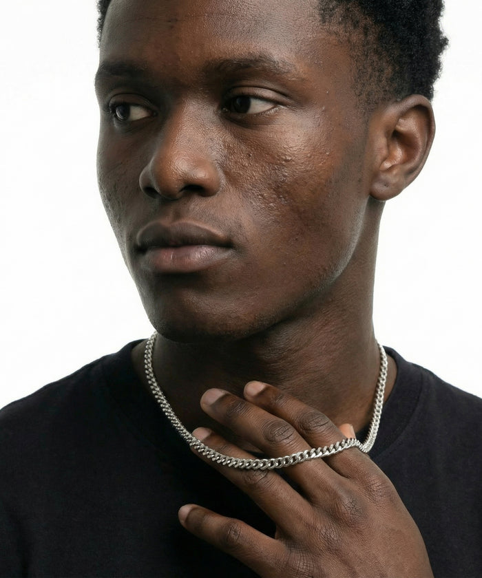 Platinum Cuban Link Chain - 3-8mm