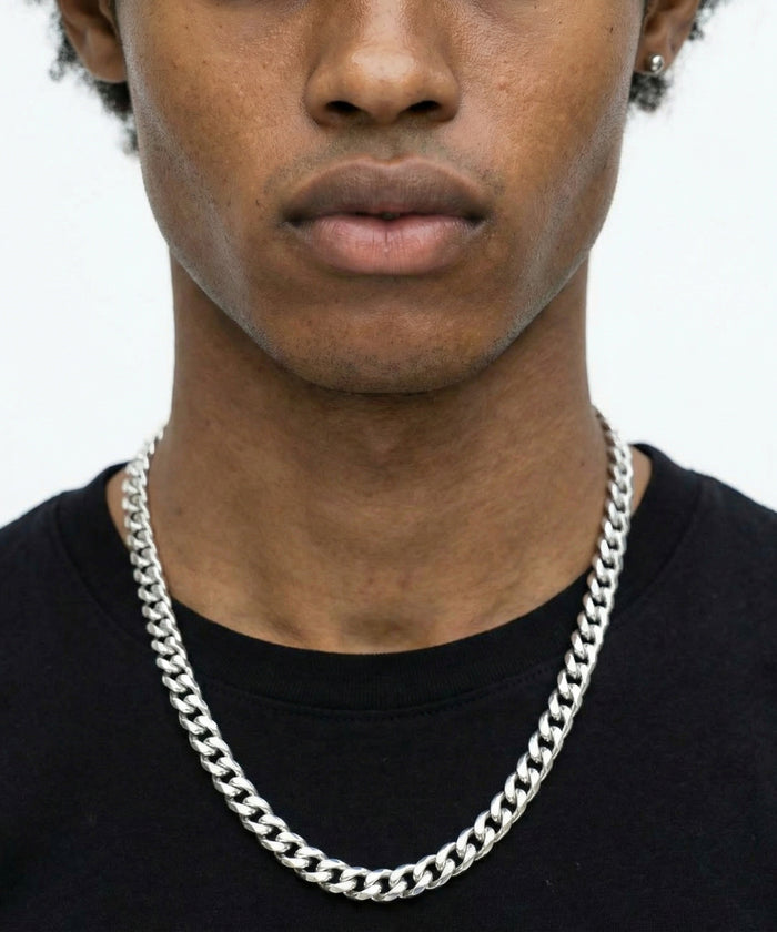 Silver Curb Chain - 3-8mm