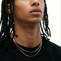 Ultra Thin 18k Gold Snake Chain – 1–1.2mm