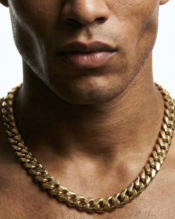 18K Gold Cuban Link Chain - 10-14mm