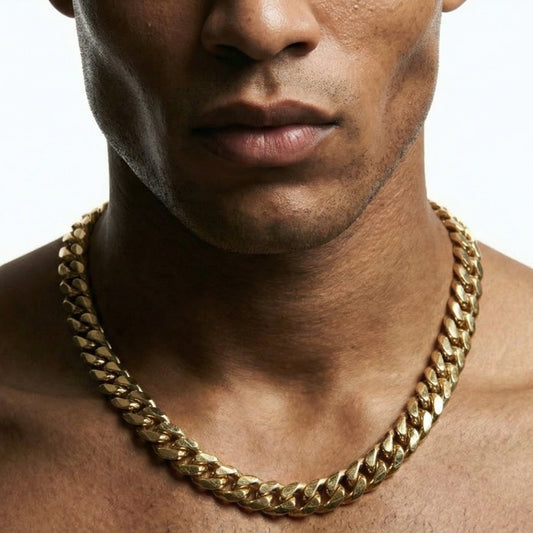 18K Gold Cuban Link Chain - 10-14mm