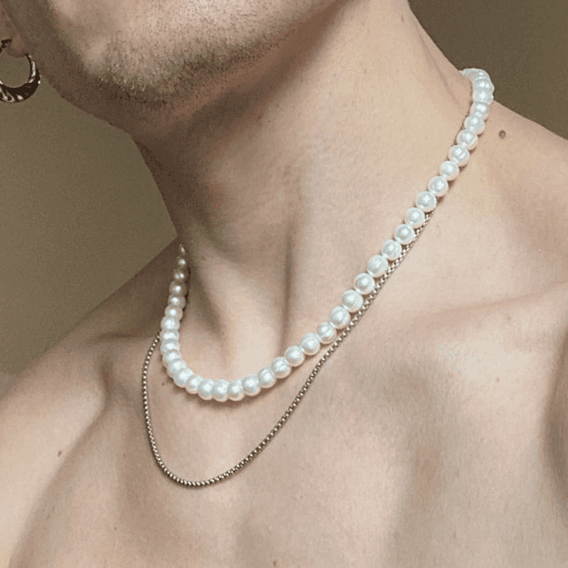 Imitation Pearl Choker Necklace