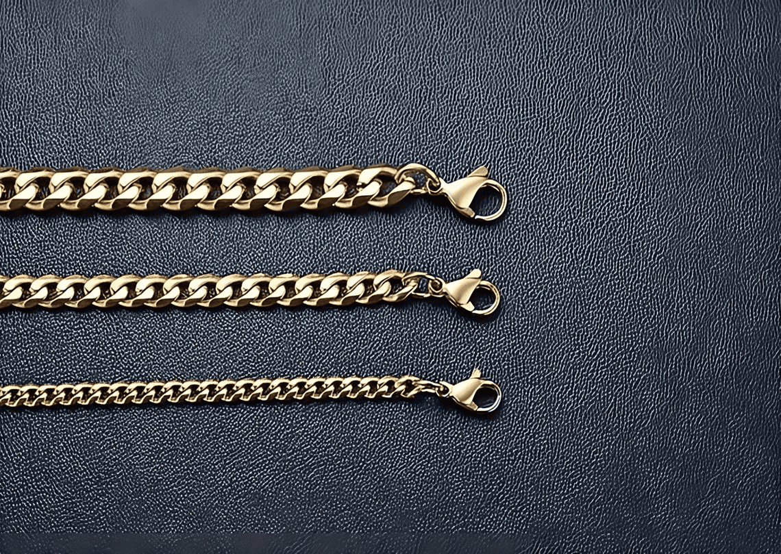 18K Gold Miami Cuban Link Chain  - 3mm/6mm/8mm