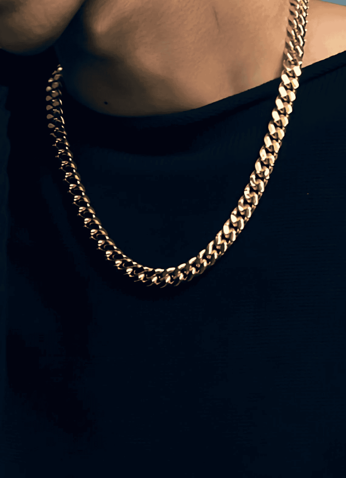 18K Gold Cuban Link Chain - 10MM 12MM 14MM