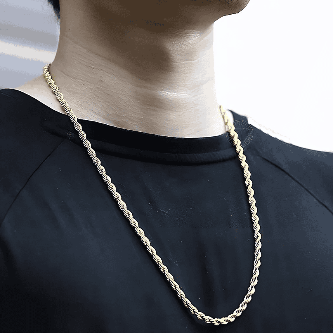 18K Gold Twisted Rope Chain - 3mm/6mm/8mm