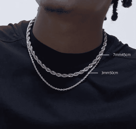 Twisted Rope Chain - 3mm-8mm