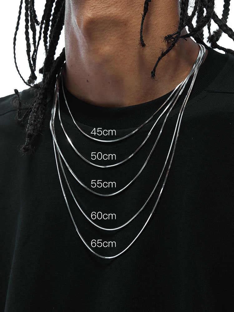 Ultra Thin Silver Snake Chain - 1-1.2mm