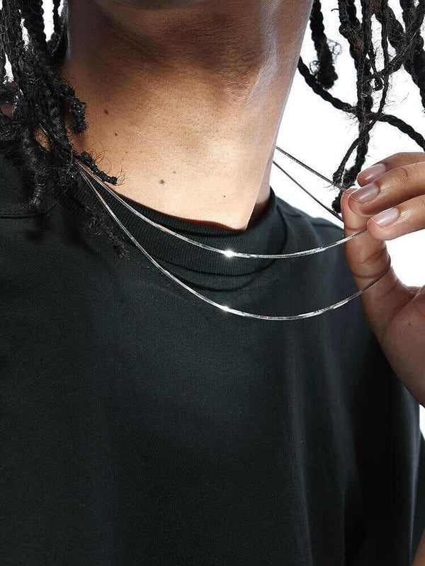 Ultra Thin Silver Snake Chain - 1-1.2mm
