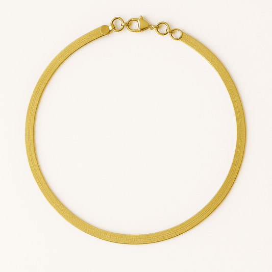 18k Gold Herringbone Necklace