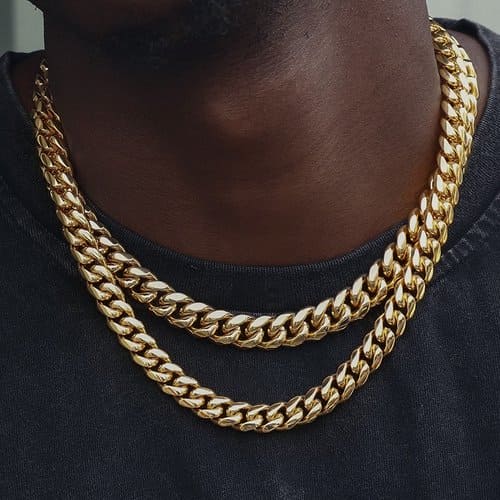 18K Gold Cuban Link Chain - 3mm/6mm/8mm