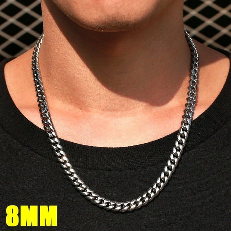 Dark Titanium Steel Cuban Link Chain - 3mm/6mm/8mm